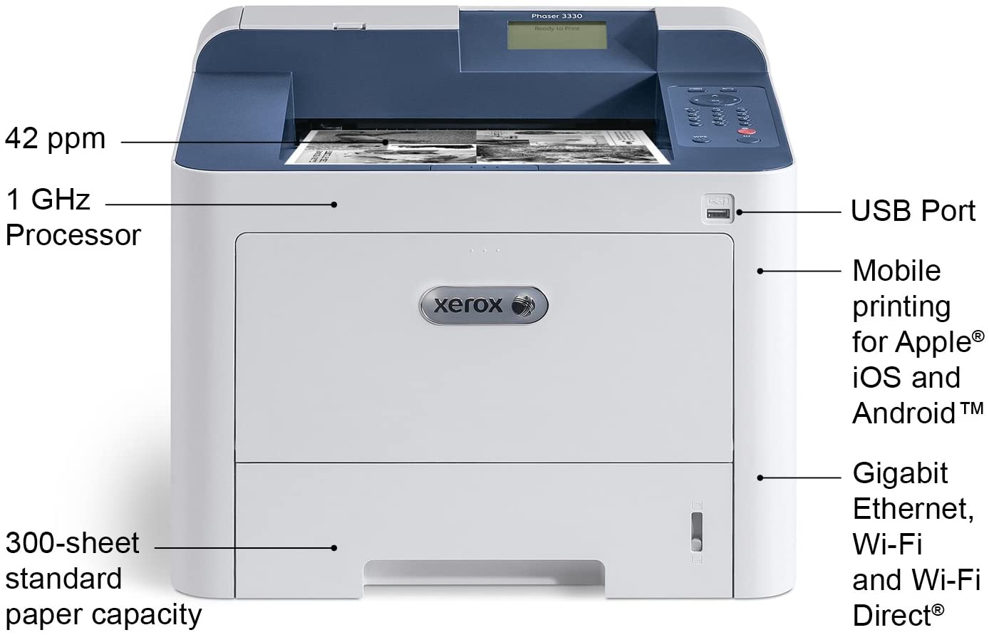 Xerox 3330//DNI Monochrome Laser Printer